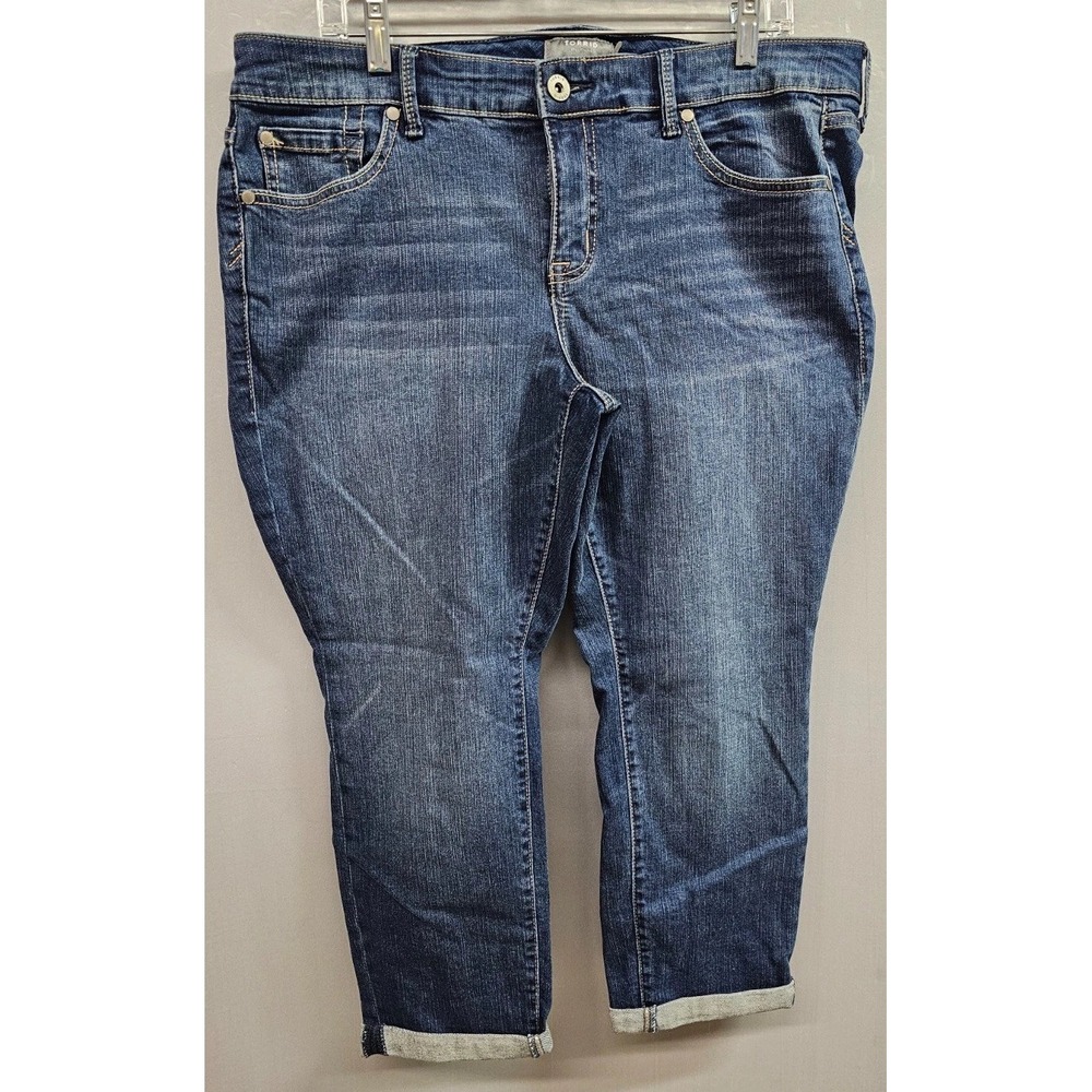 Vintage Torrid Feel The Fit Boyfriend Jean Womens 14 XS Blue Mid Rise Relaxed